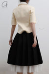 shushutong sleeved polo top SS22TO06 naked